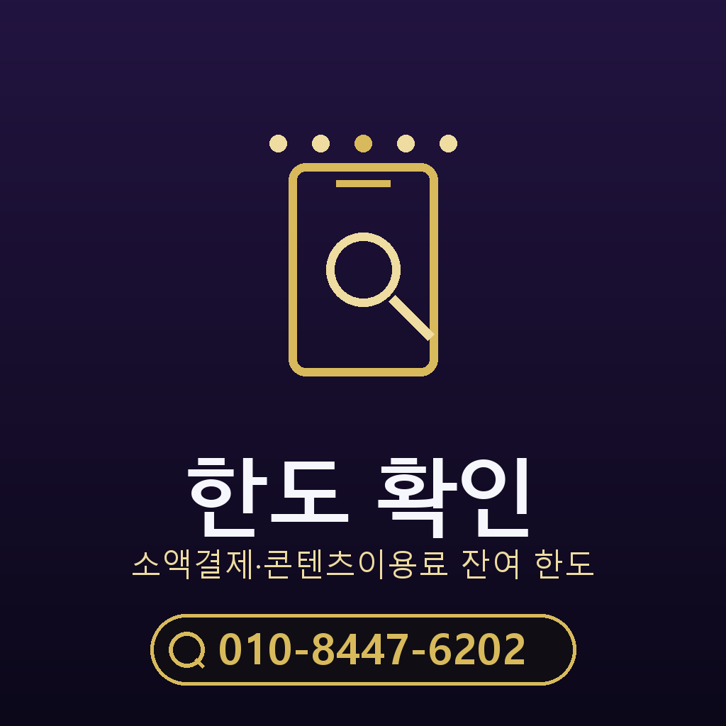 소액결제 한도 확인